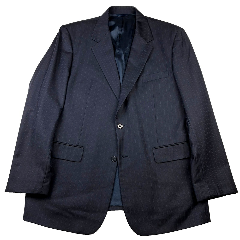 Brooks Brothers Suit Jacket Navy Pin Stripe Wool 43R